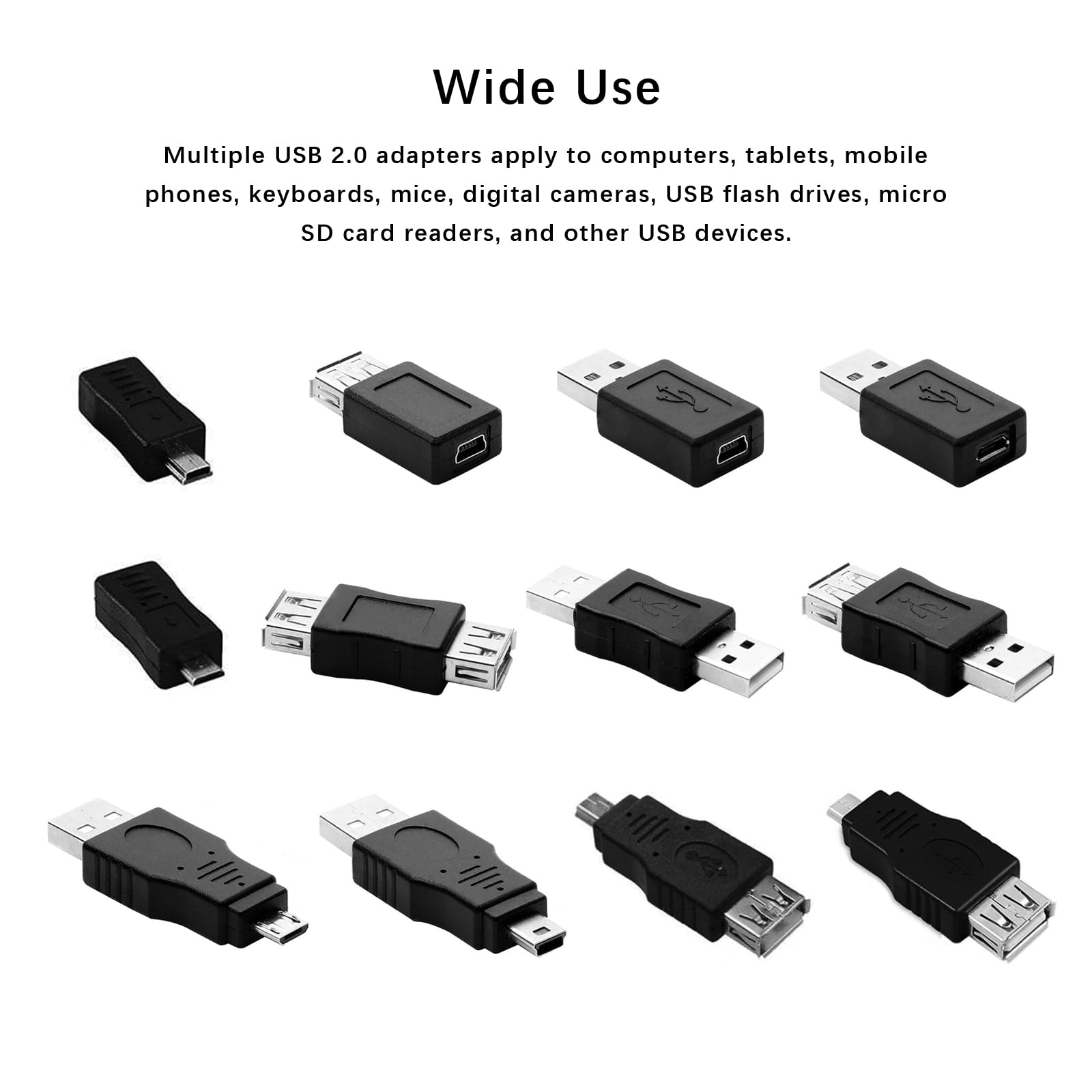 Amazon.com: Flylin 12 PCS USB OTG Adapter Kit Multiple USB 2.0